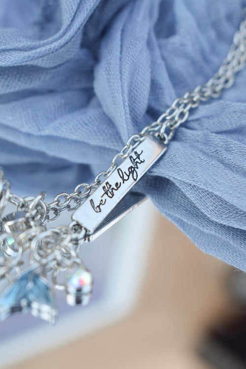Be The Light Chunky Charmed Necklace On Stainless Steel Chain | Siren's Call Birthday Collection