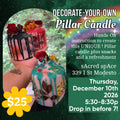 Cozy Candle Decorating Workshop | December 10th | sAcred spAce Modesto | Digital Ticket